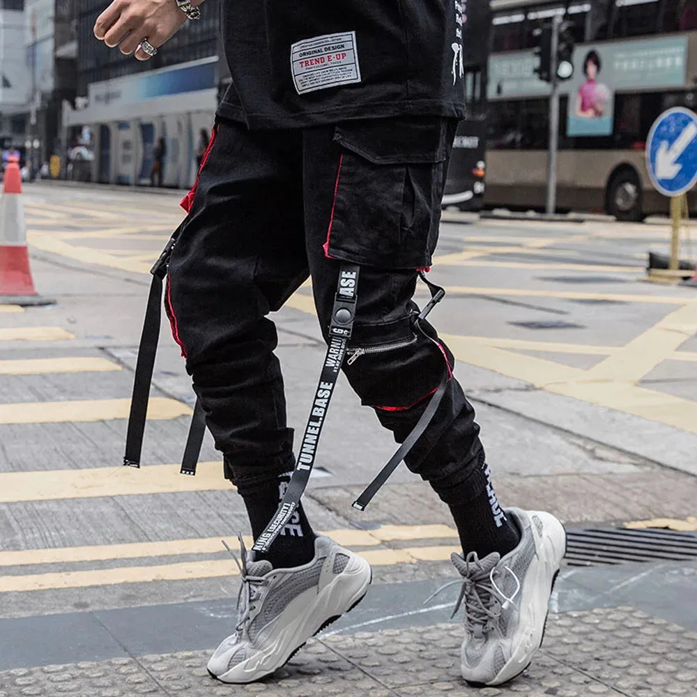 Men Joggers Cargo Pants Multi-pocket Elastic Waist Harem Pants Men Casual Hip Hop Streetwear Sweatpants Pencil Pants Techwear