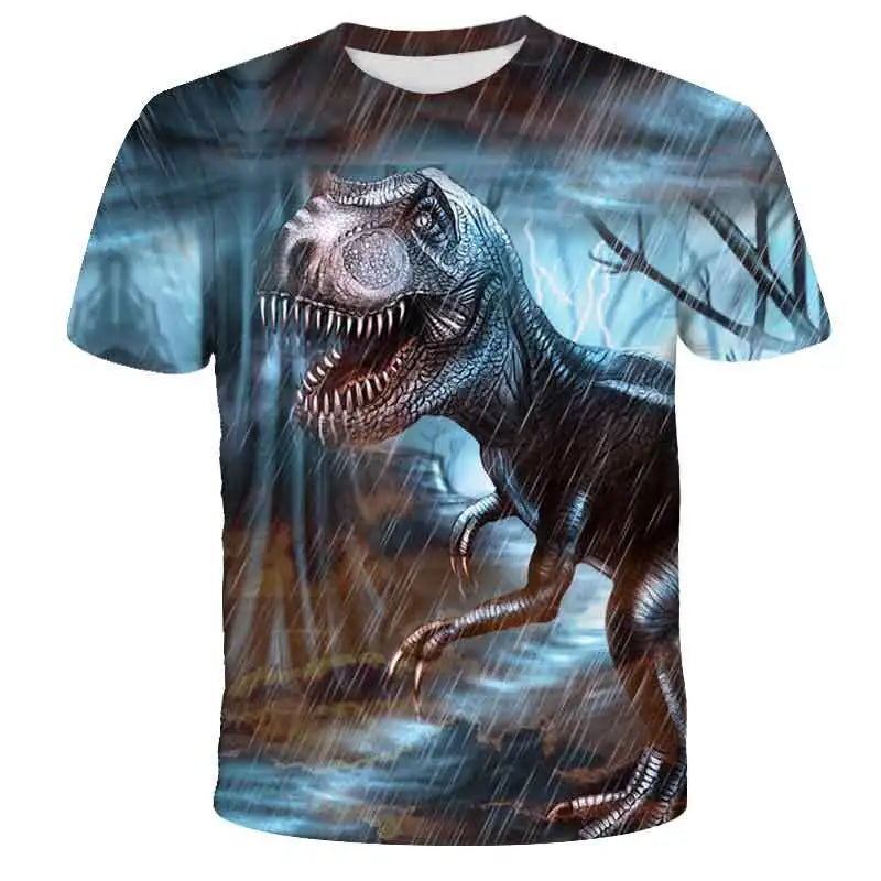 Kids Boys Girls Dinosaur T-shirts 3D Printed Cartoon Jurassic World Dinosaur T Shirt Children Birthday Gift Tshirts Baby Clothes