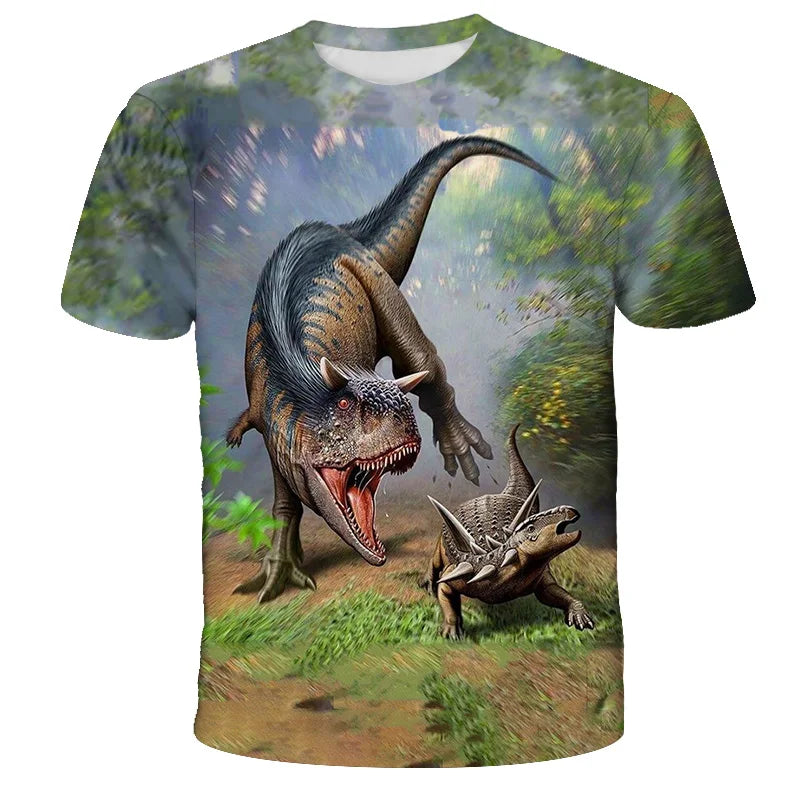 Kids Boys Girls Dinosaur T-shirts 3D Printed Cartoon Jurassic World Dinosaur T Shirt Children Birthday Gift Tshirts Baby Clothes